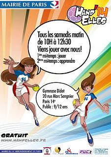 Initiaton gratuite au handball féminin le samedi matin à Didot !