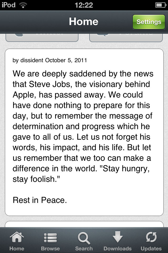 Encore un hommage surprenant à Steve Jobs