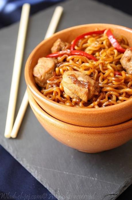 nouilles-sautées-au-boeuf-et-poivrons-rouges-682x1024 Les recettes de la semaine (S41/2011)