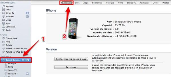 itunes wi fi 1 1 iPhone iPad iOS 5: comment faire une synchronisation Wi Fi