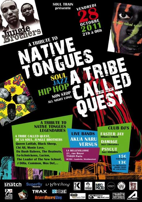 Concours :  A Tribute To Native Tongues & A Tribe Called Quest – Vendredi 28 Octobre 2011 à La Bellevilloise