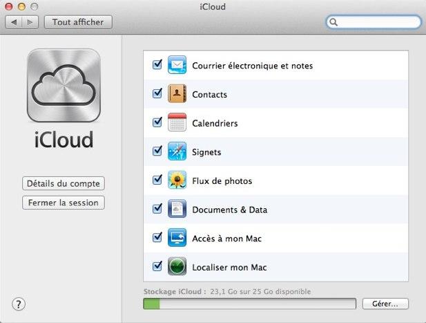 icloudpanel Synthèse de la mise à jour majeure de Mac OS X Lion