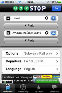 HopStop; faites de la publicité dans transports en commun