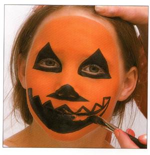 Maquillage Halloween : Belle citrouille