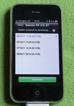Transférer un entrainement d’une montre GPS Garmin à un iPhone / iPad