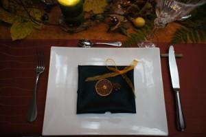 assiette de la table d'automne