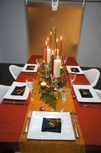 table décorée pour l'automne