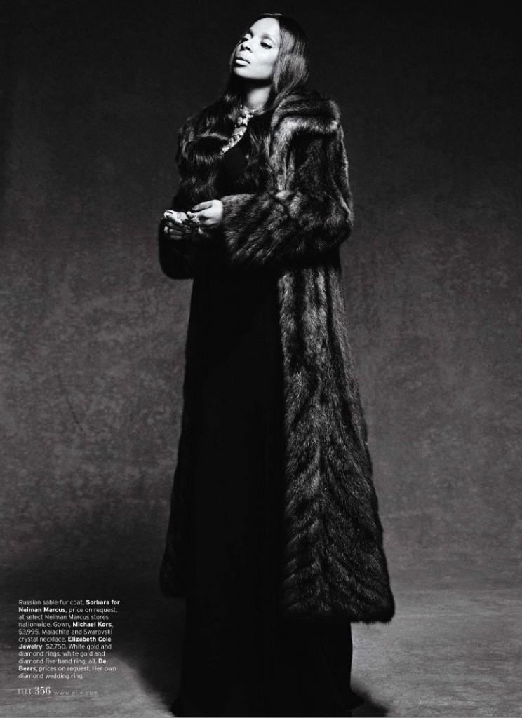 MJB est trés fourrure dans Elle mag en nov