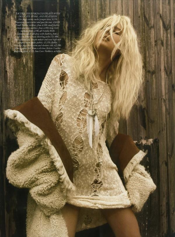 Mode: le froid de l’hiver envahit les pages du Harper’s Bazaar UK, Novembre 2011