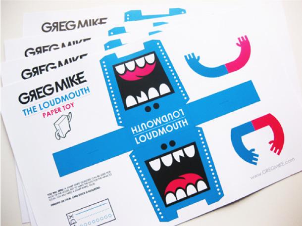 The LOUDMOUTH papertoy by Greg Mike