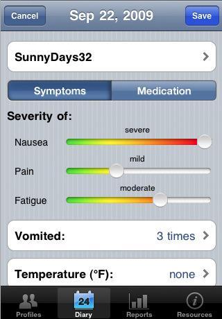 Une application Iphone pour les malades en chimiothérapie application pour la chimiothérapie