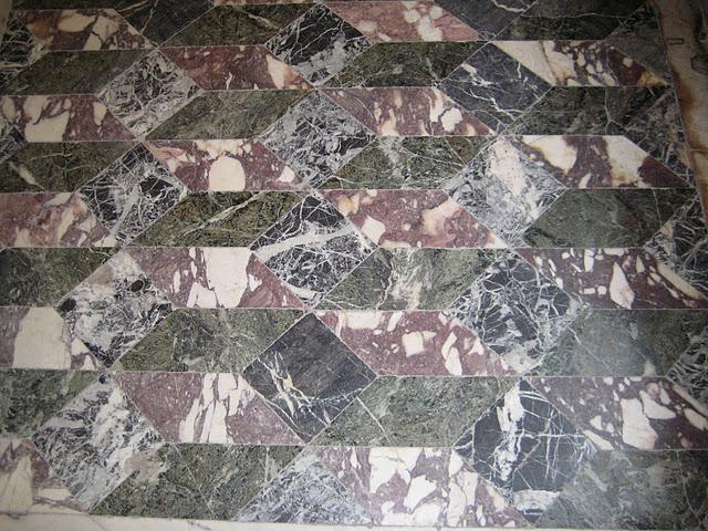 Palazzo Mangili-Valmarana - Pavements et deux oeuvres exposées