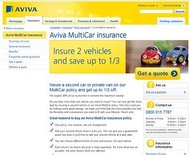 Aviva lance le concept de l’assurance multicar au Royaume Uni