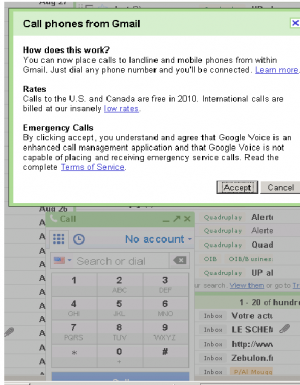 Google Voice dans Gmail