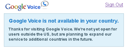 Service Google Voice limité aux U.S.