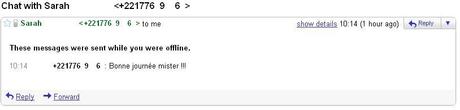 Réception sms Google hors-ligne