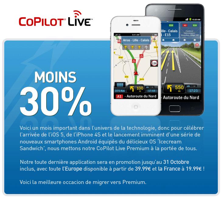 CoPilot Live Premium sur iPhone (moins 30%)...