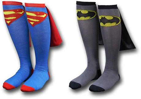 superman batman cape socks Des chaussettes de super héros