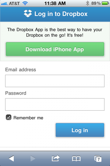 dropbox ios 360x540 Dropbox aurait refusé une offre de rachat de la part dApple