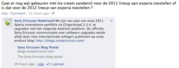 sony ericsson ics Ice Cream Sandwich va sinviter sur la gamme Xperia de Sony Ericsson