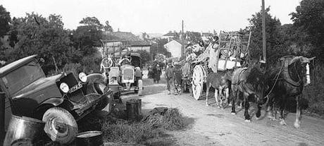 Scène d'exode en juin 1940.