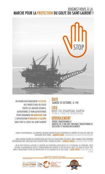 [Amerique du Nord - Spiritualités Autochtones] Marche pour la protection du Golfe du Saint-Laurent (Hydrocarbures)