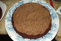 Gâteau chocolat noir et crème de noisettes