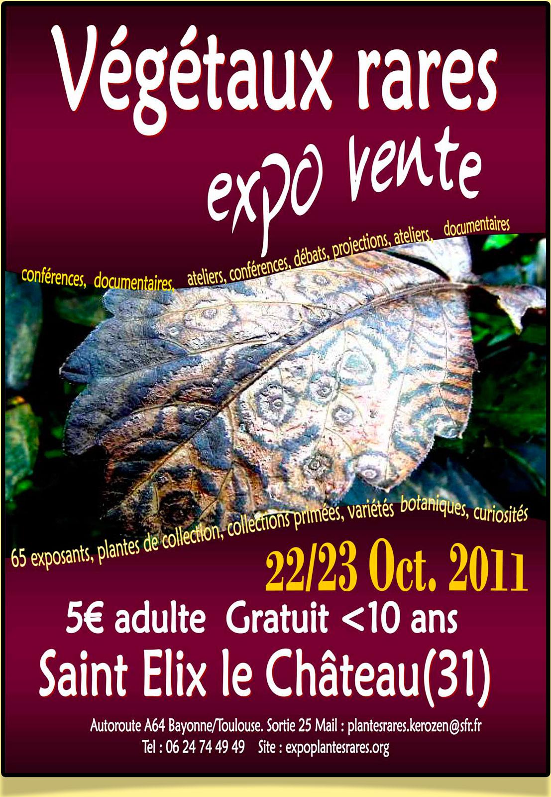 affiche foire aux plantes St Elix le chateau