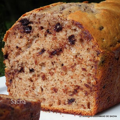 Cake  à la crème de marron et pépites de chocolat noir