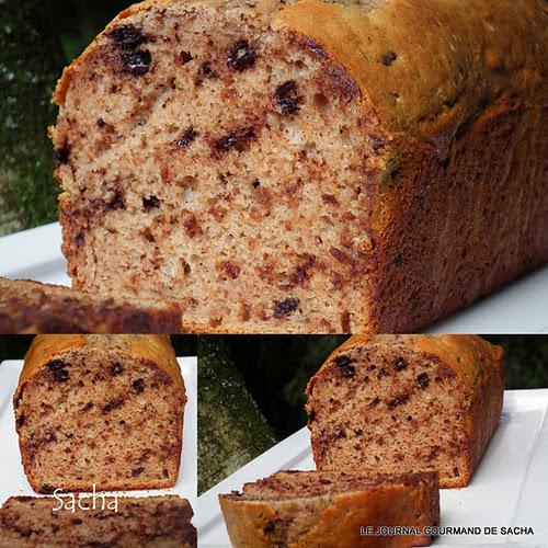 Cake  à la crème de marron et pépites de chocolat noir