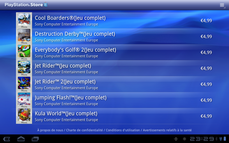 104524 sony playstation store Le PS Store de Sony ouvert à lXperia Play ainsi quaux Tablet S et P