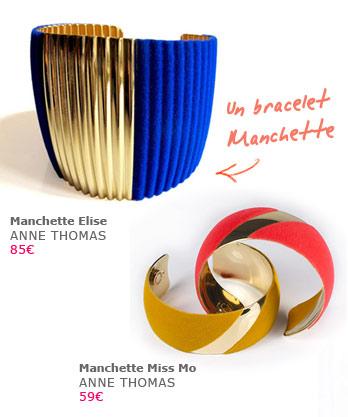 Bracelets Manchette Anne Thomas dispo sur Autreshop.com !