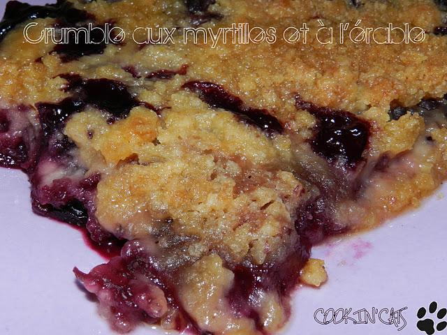 CRUMBLE AUX MYRTILLES ET A L'ERABLE