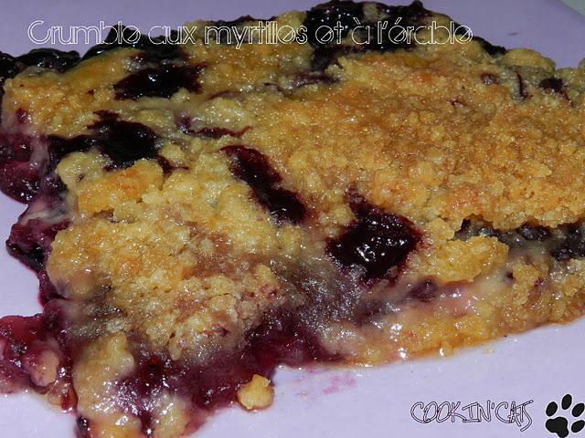 CRUMBLE AUX MYRTILLES ET A L'ERABLE