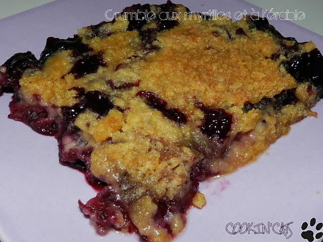 CRUMBLE AUX MYRTILLES ET A L'ERABLE