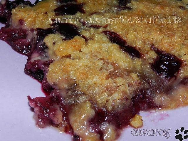 CRUMBLE AUX MYRTILLES ET A L'ERABLE