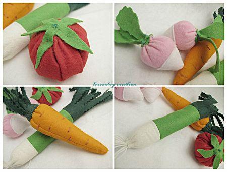 détail pack 1 feutrine légume