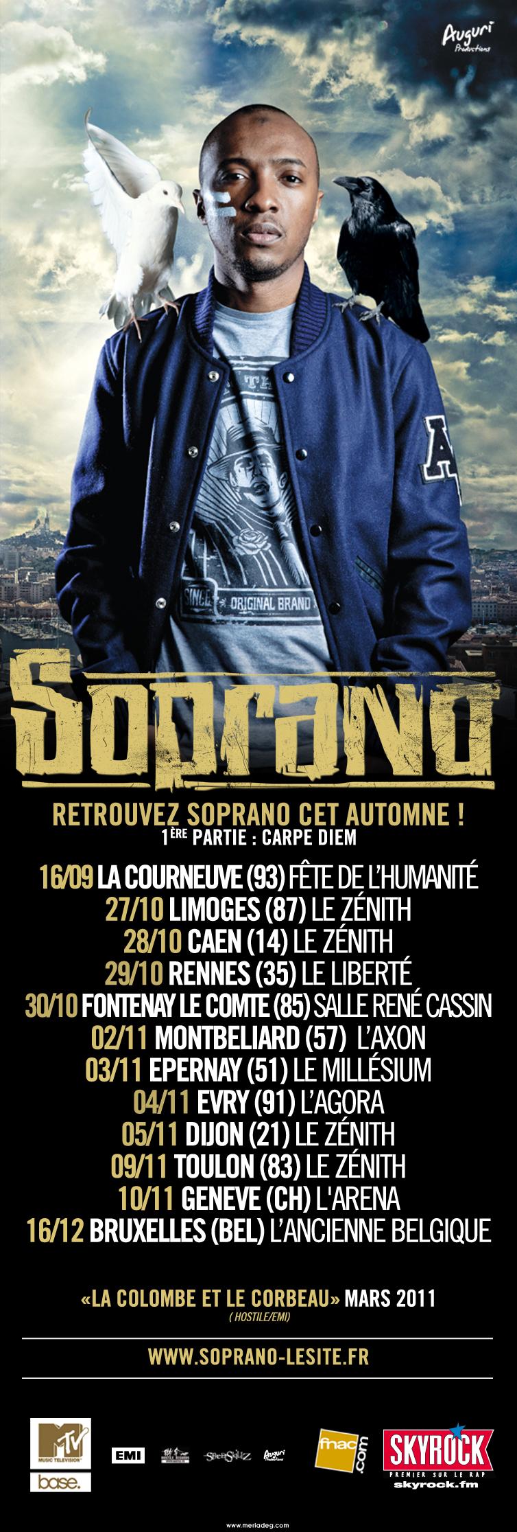 SOPRANO TOURNEE AUTOMNE 2011 AVEC CARPE DIEM EN PREMIERE PARTIE (MASILIA2007)