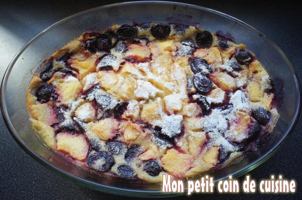 Clafoutis pêche cerise