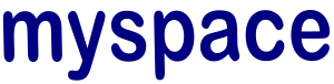 Textual logo for Myspace