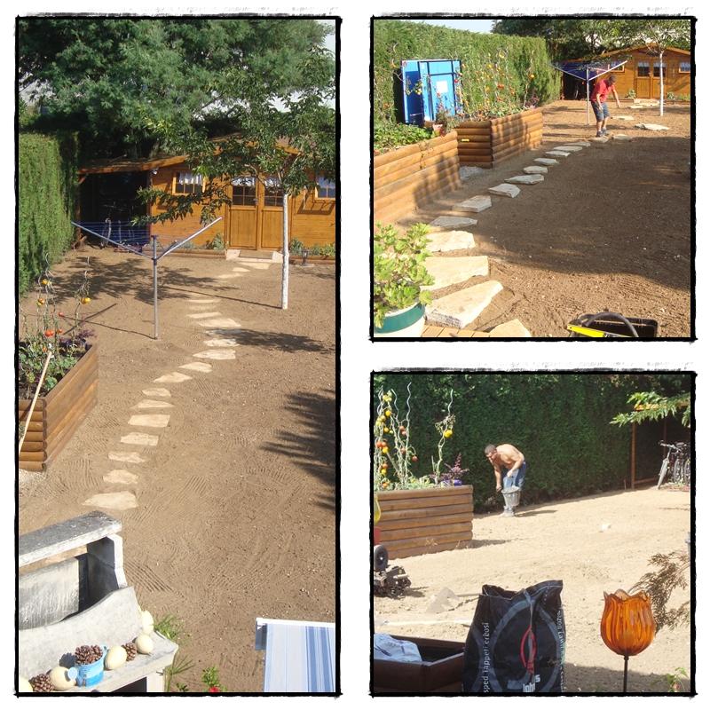 Nouveau gazon dans le jardin, octobre 2011