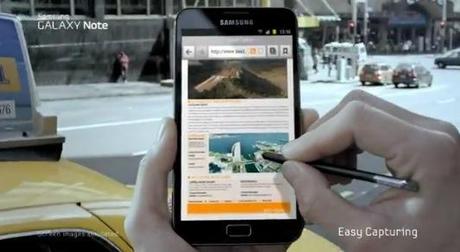 pub galaxy note samsung Une vidéo de promo pour le Galaxy Note de Samsung