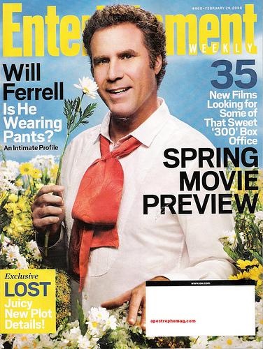 Will Ferrell en couverture du magazine Entertainement Weekly