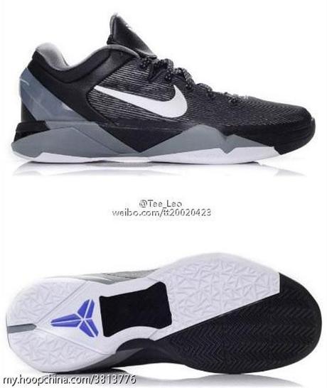 nike zoom kobe vii black grey white 2 Nike Zoom Kobe VII (7) Black Grey White 