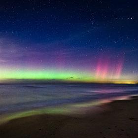 Aurora over Lake Michigan by Eric Hines (EHinesNWI)) on 500px.com