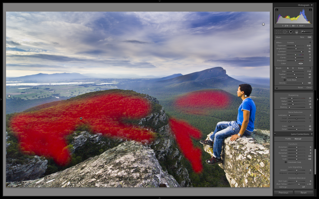 Développement d’une photo de paysage sous Lightroom