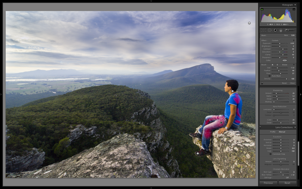 Développement d’une photo de paysage sous Lightroom