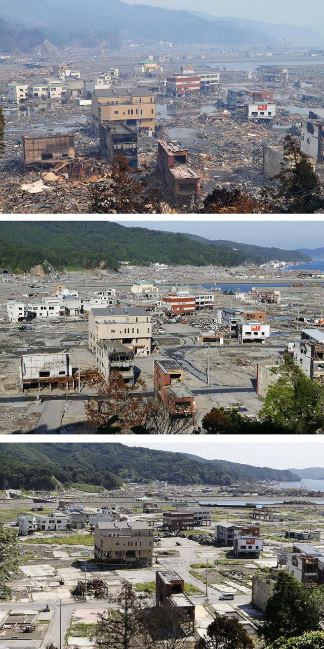 Before and After Photos of 2011 Japan Earthquake and Tsunami Destruction