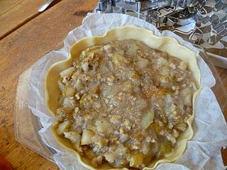 Tourte poires et noix
