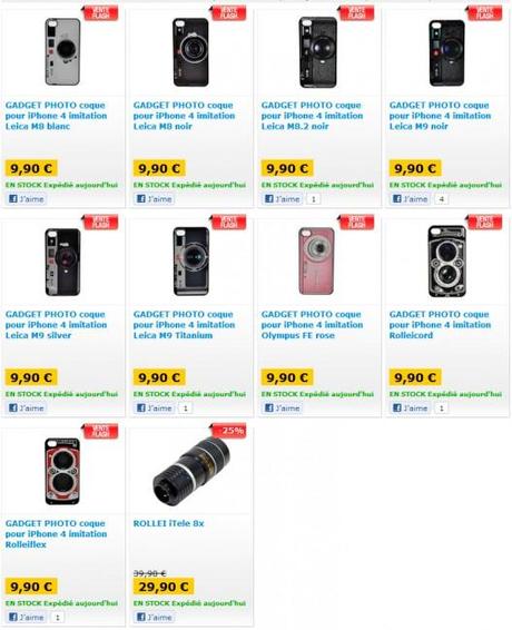 Des coques iPhone 4 aux couleurs de Leica, Rollei et Olympus